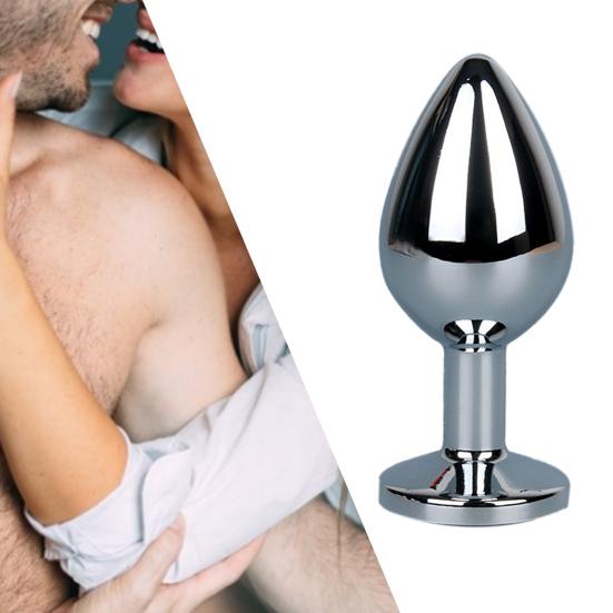 Analplug aus Edelstahl mit glatter Oberfläche und einfacher Einführung für den Vergnügungssport bei Erwachsenen