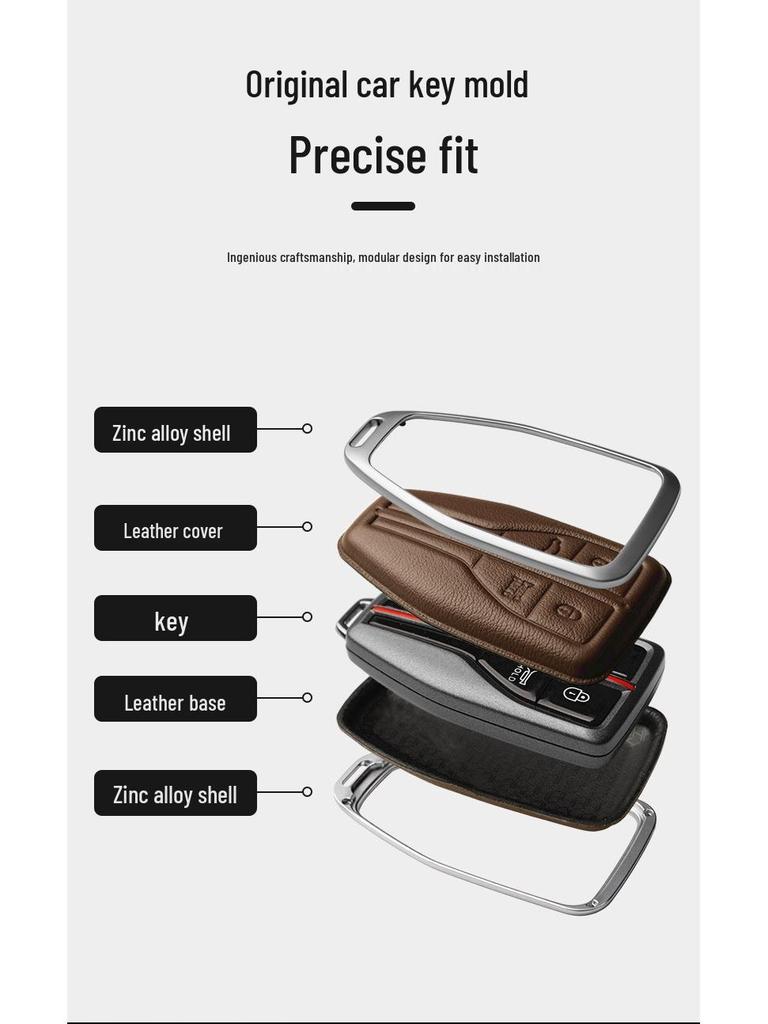 Luxury Key Cover for Hongqi HS5, HS7, H9, H5 - Premium Men's Car Key Shell