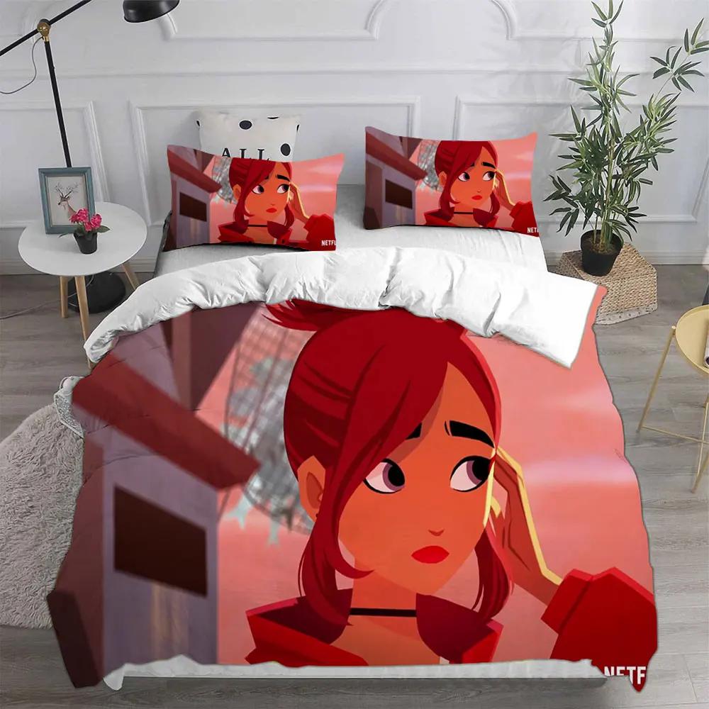 Drukowany 3D Zestaw Pościeli Anime Carmen Sandiego Chłopcy Dziewczynki Rozmiar Twin Queen King Poszewka na Kołdrę Poszewka na Poduszkę Łóżko Chłopcy Dorośli Tekstylia Domowe