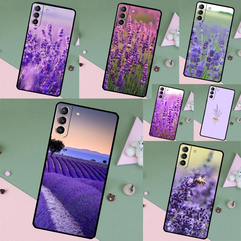 Lavender Purple Flowers Case For Samsung Galaxy S26 Ultra S25 S24 S23 S21 S22 Ultra S10 S20 Plus S25 FE Phone Cover