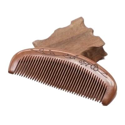 Natural Wooden Comb Anti-Static Sandalwood Peach Wood Hair Comb Scalp Massage Comb