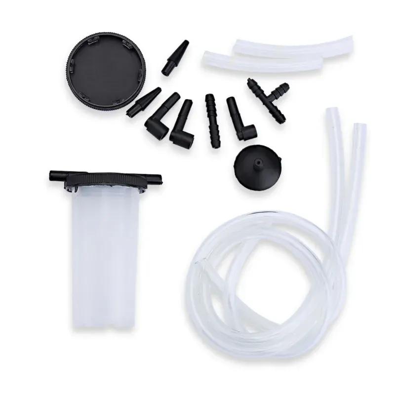 Manual Brake Bleeder Vacuum Pump Kit Automotive Fluid Tester with Gauge Adapters 2 In 1 Handheld Pistol Test Tool for Car Truck