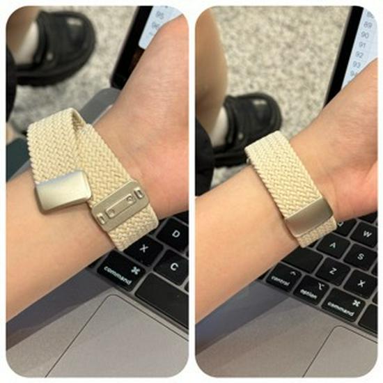 Magnetic Buckle Nylon Watch Strap for Apple Watch Series 5-10 Smartwatches