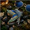 High-End Rhinestone Bird Brooch for Women - Elegant Metal Pin for Suits & Sweaters