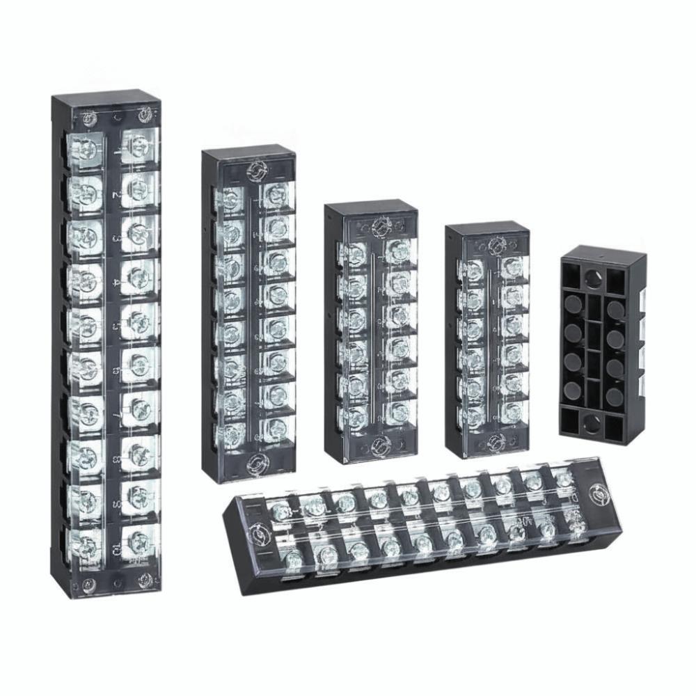 600V Screw Terminal Block 3-20 Positions Fixed Wiring Connector Industrial Wiring