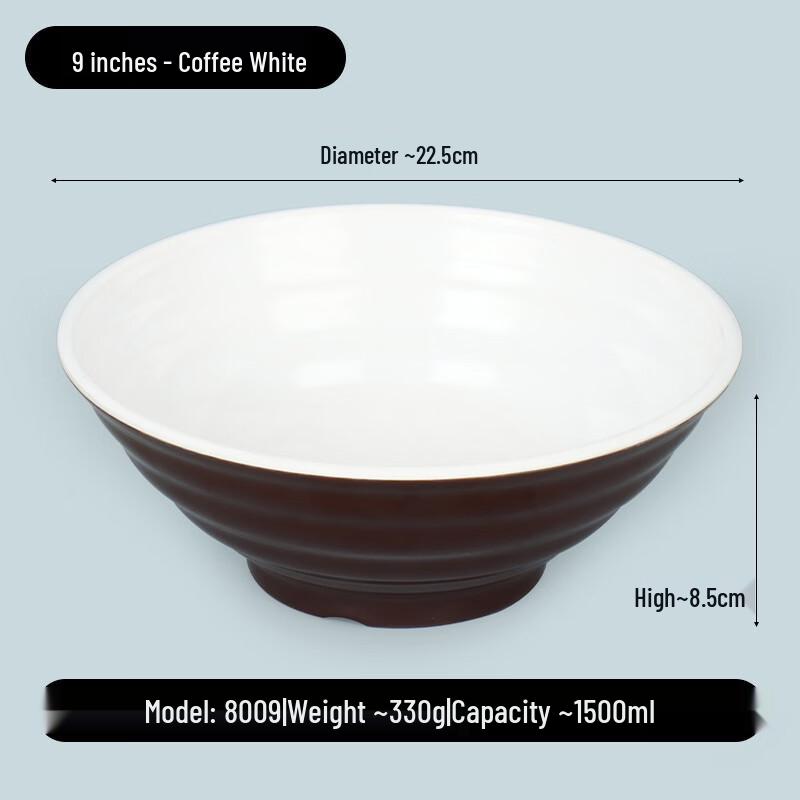 Zhishi Melamine Restaurant Noodle & Soup Bowl
