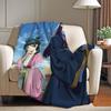 Anime The Apothecary Diaries Blanket For Sofa Office Bed Plane Travel Sleep Read Relax Camping Soft And Warm