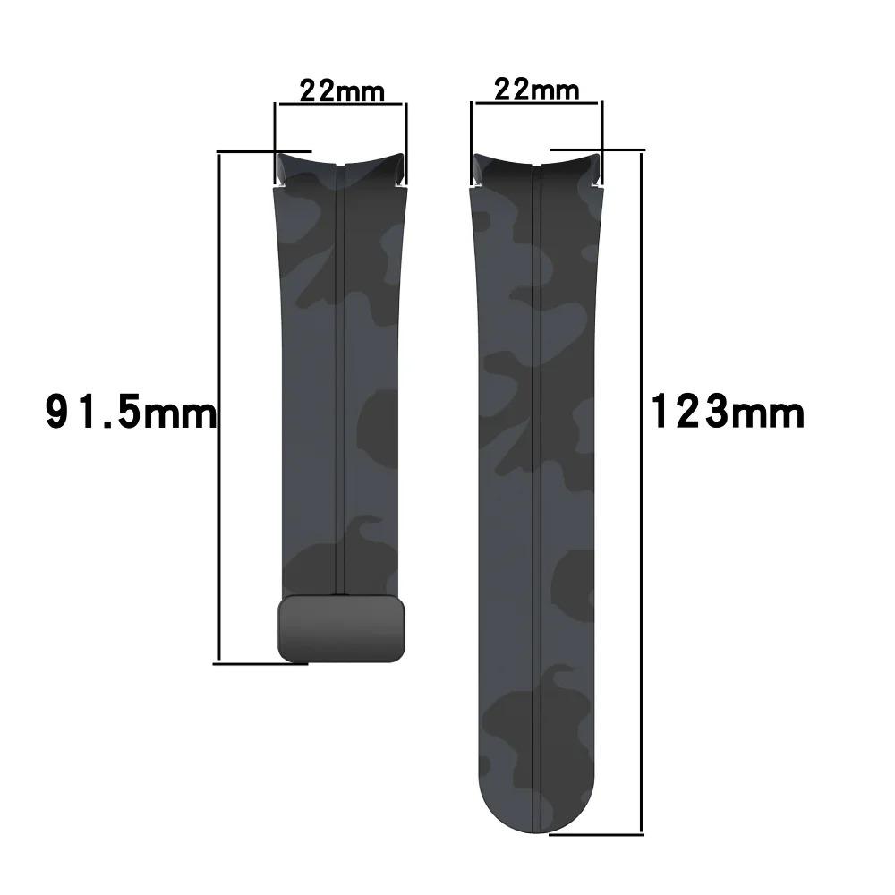 Camouflage Silikonarmband für Samsung Galaxy Watch 7/6/5/4 40mm 44mm/Classic 47mm 43mm Armband für Samsung Watch 5pro 45mm Band