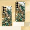 Goldene und wunderschöne goldgrüne Glas-Handyhülle geeignet für Samsung Galaxy S26 S25 S24 S22 S21 S20 FE/Ultra/Plus Hartschalenhülle