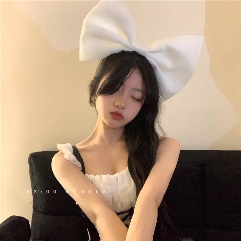 Women s Exaggerated 3D Bow Headband & Heart Hair Clip Set - Sweet, Oversized Style