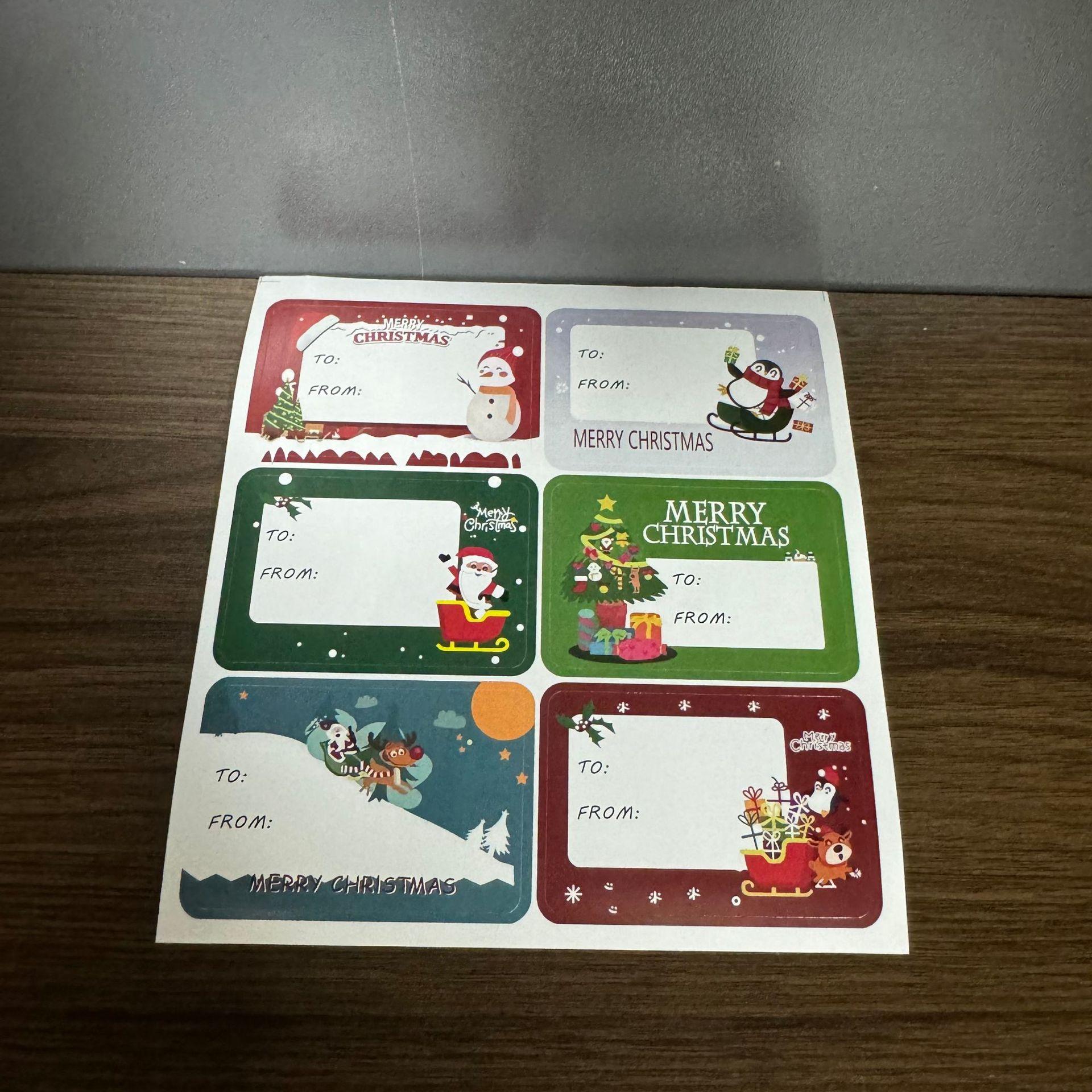 

Christmas Stickers for Kids, Holiday Decorations, Xmas Party Labels, Festive Gift Tags, DIY Toy Decals (100Pcs) 6X4CM