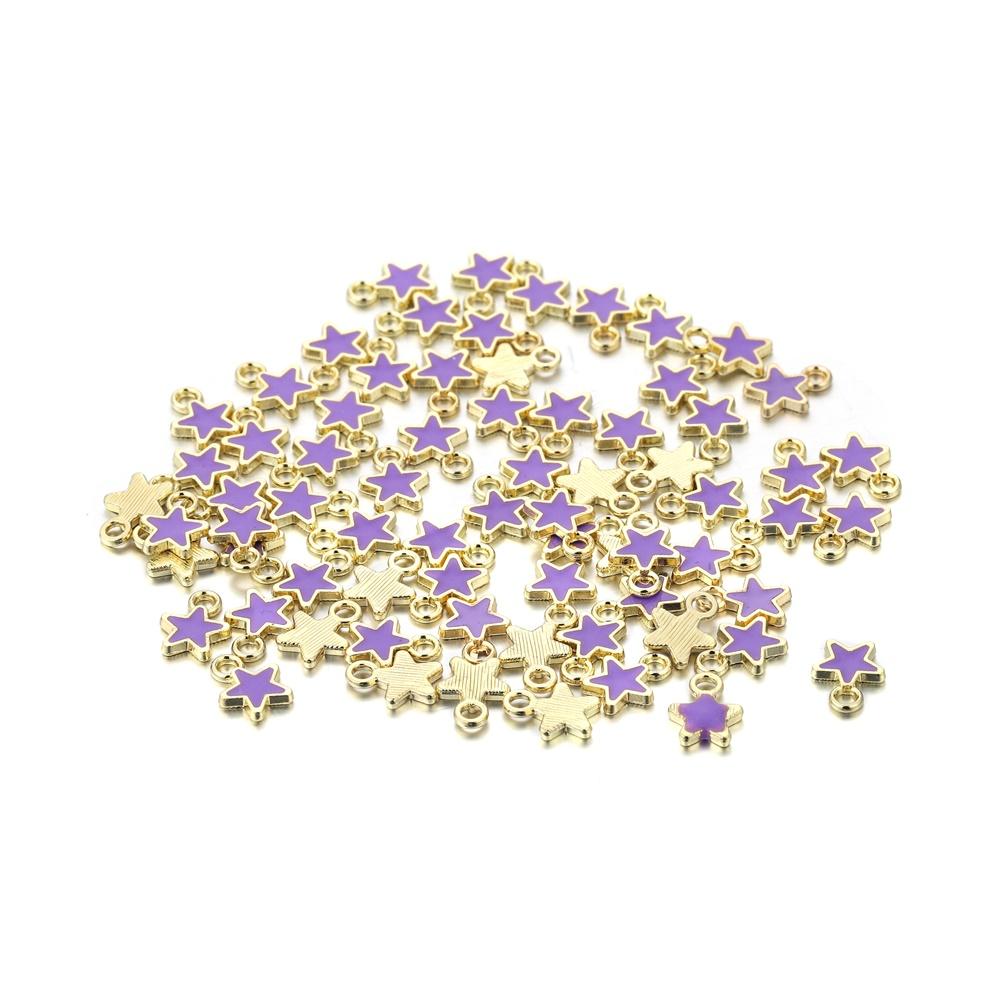 50Pcs/lot Mini Stars Gifts for Girl Pendant Charms Women For DIY Earrings Necklaces Jewelry Making Findings