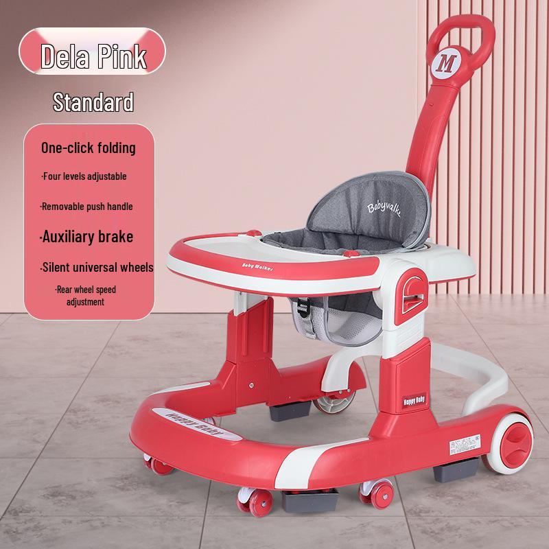 3-in-1 Multi-Functional Foldable Baby Walker, Anti-Rollover, for 6-18 Months