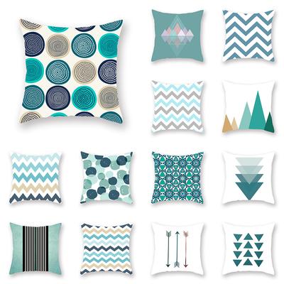 New Color Arrow Geometric Tea Blue Cushion Cover Pillowcase Home Living Room Sofa Chair Decoration Pillowcase