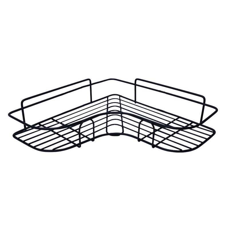 

1 шт. Железная полка для ванной комнаты, душевая кабина, настенное крепление, полки для хранения шампуня с присоской, кухонный органайзер, аксессуары для ванной комнаты