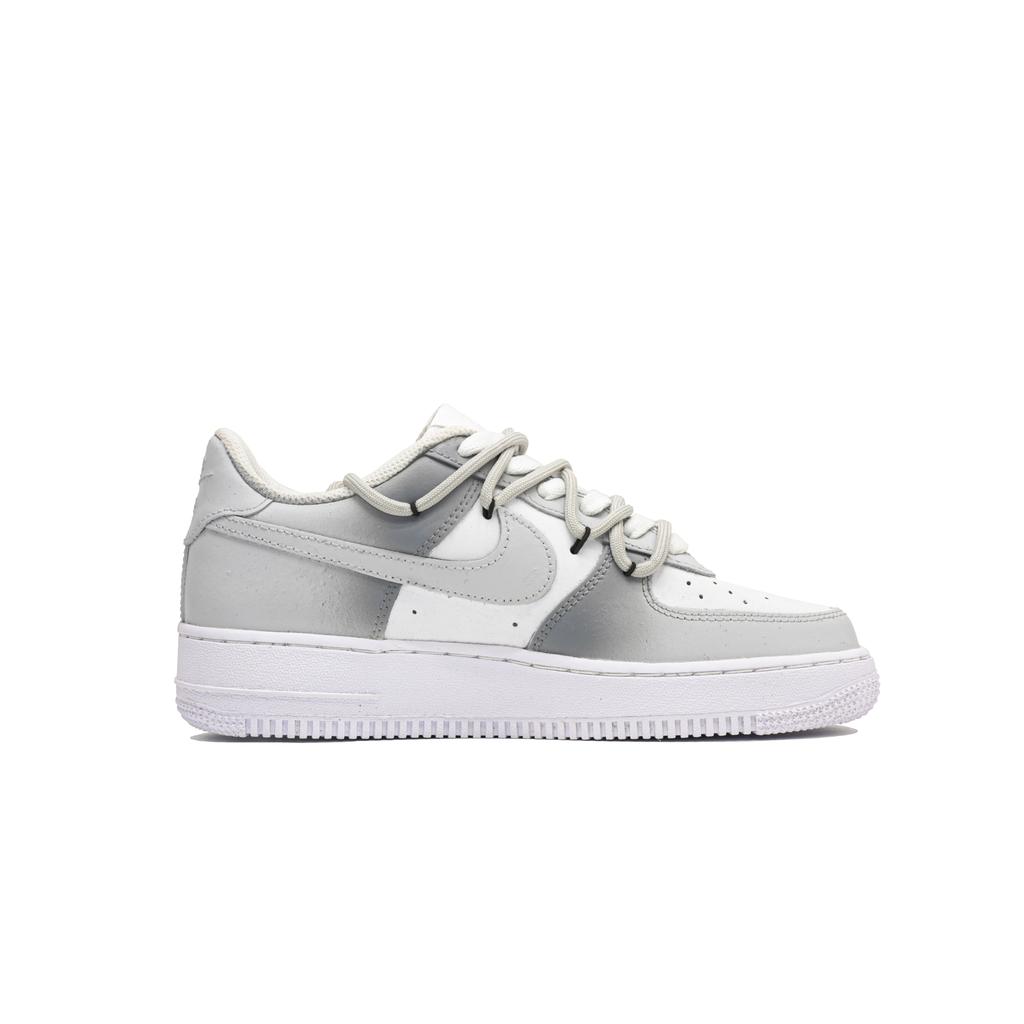 Nike Air Force 1 Cool Gray Whisper, Innovazione Footprint Pelle di Mucca Resistente all'Abrasione Scarpe Basse da Skateboard Unisex CW2288-111(Team726-)