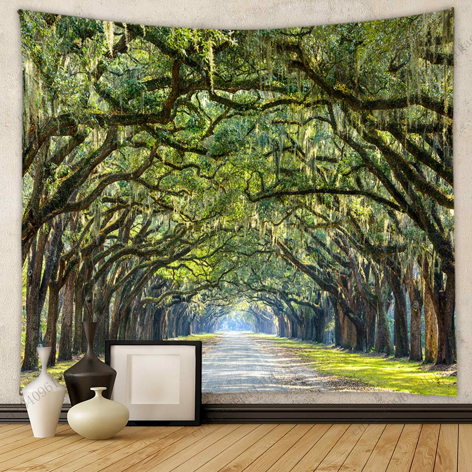 

Cozy Family Living Room Wall Tapestry Nature themed Home Decor Item Bedroom Decor Wall Art Unique Creative Seasonal Room Decor 74x94cm(29x37in)