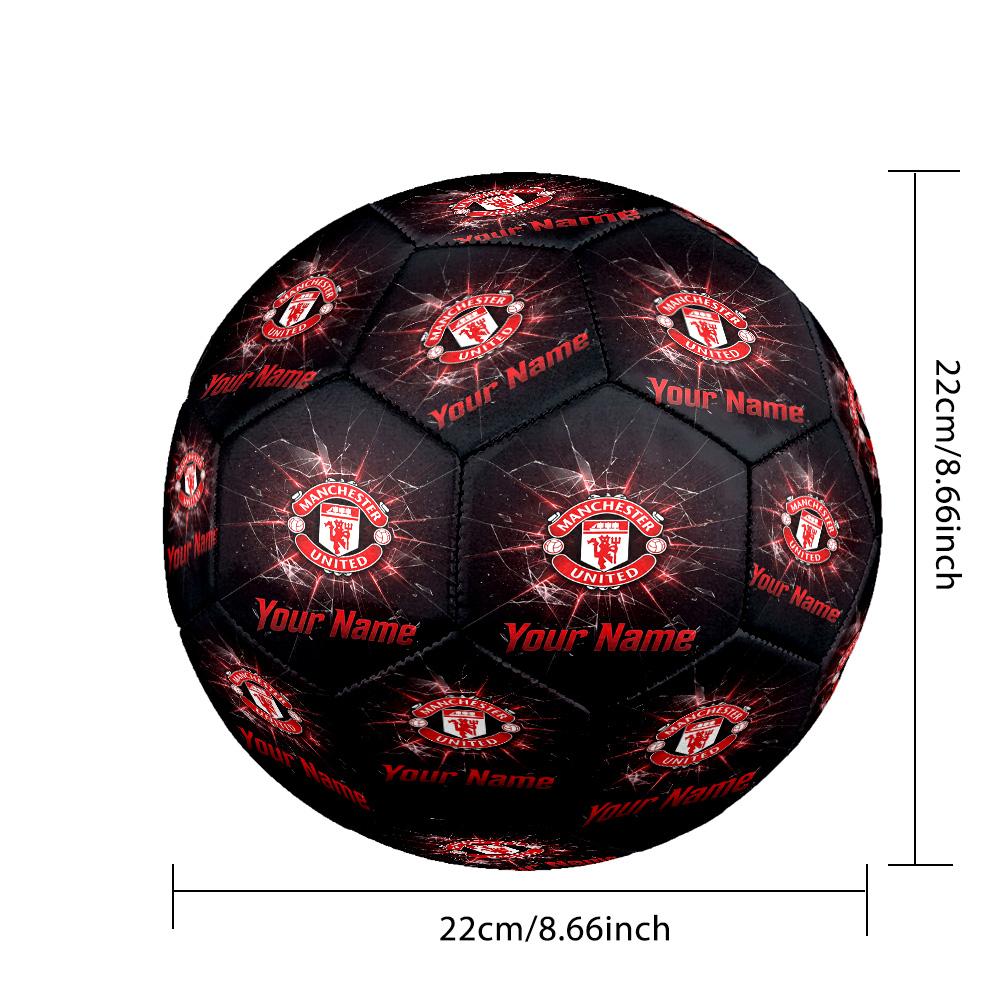 Manchester United Fashion Size 5 Football Wearproof Non‑Slip Soccer Ball For Sports Training Entertainment Use