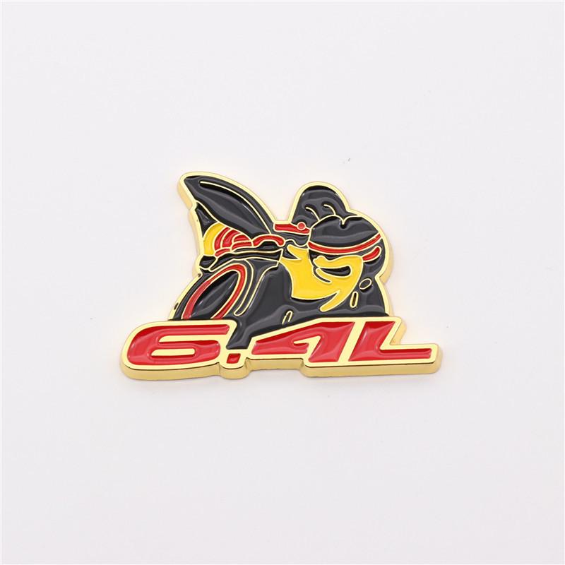 6.4L Scat Pack Bee Emblem Metal Side and Tail Car Sticker