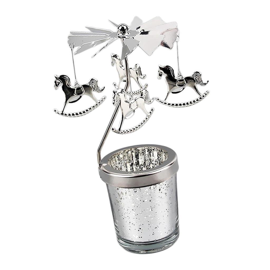 Elegant Rotating Candle Holder for Fireplace Desktop Restaurant Festival Christmas