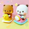 Cute Kawaii Bubu Dudu Panda Bear Figure Cartoon Exciting Bear Miniatures Collectible Animal Toy Doll Ornament Home Derocation