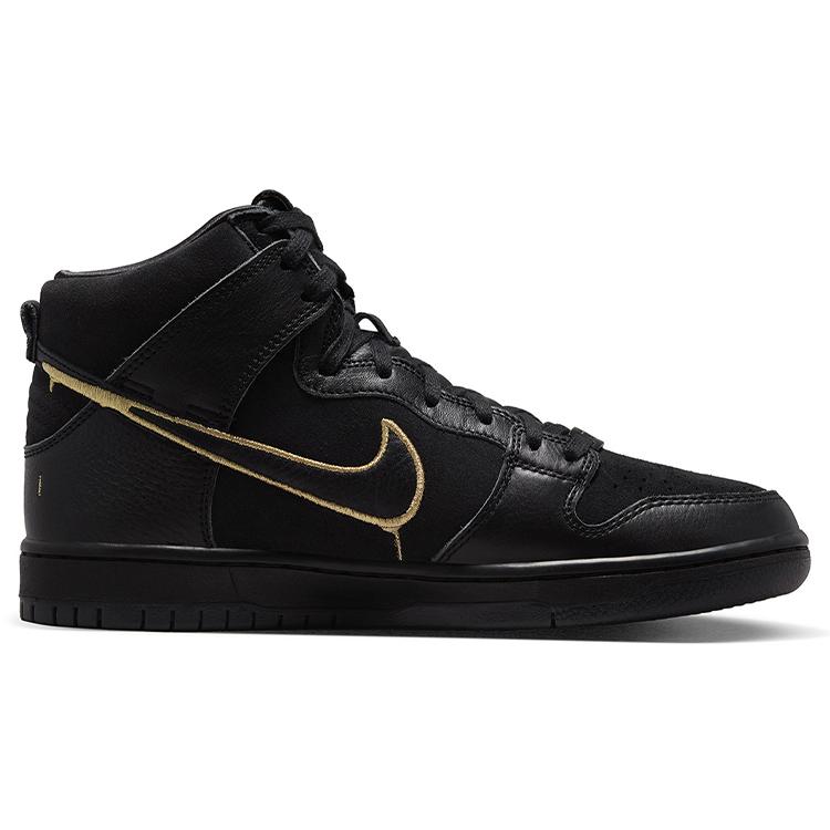 New Nike SB Dunk High FAUST Black Gold DH7755-001