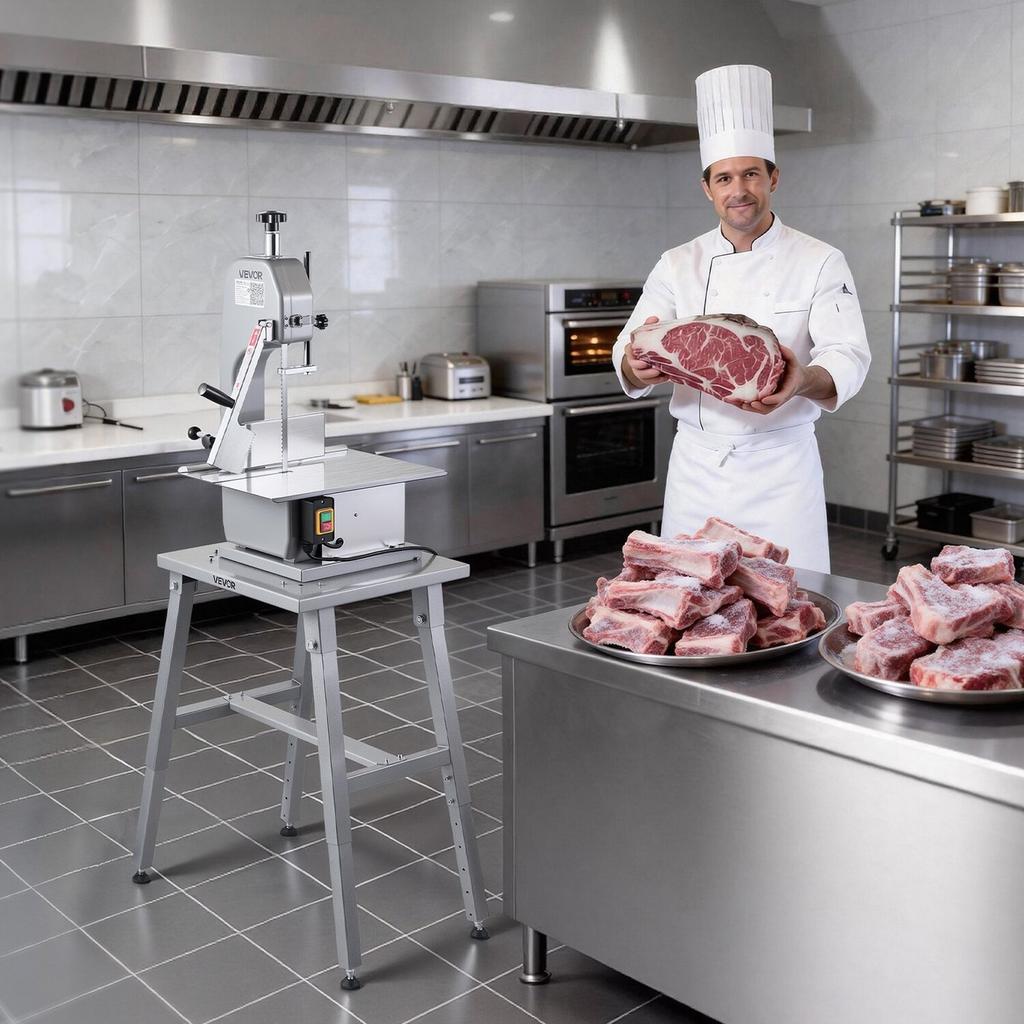 Electric Meat Bandsaw Stand, Floor Stand with Adjustable Height, Stable H-Shaped Frame, Anti-Slip Foot Pads, for Our Bone Saw Machine, Compatible with