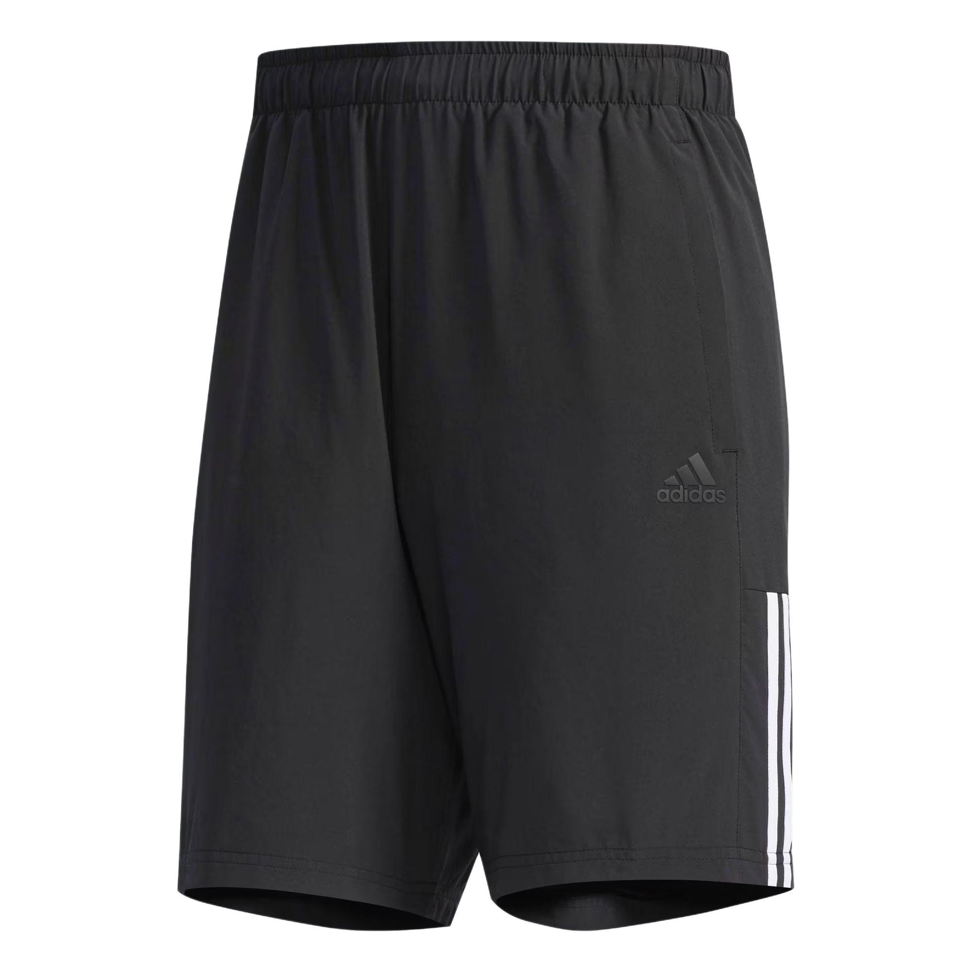 

Adidas Simple Stripe Quick-Dry Breathable Three-Quarter Sports Shorts Men Shorts Black DT2558 S