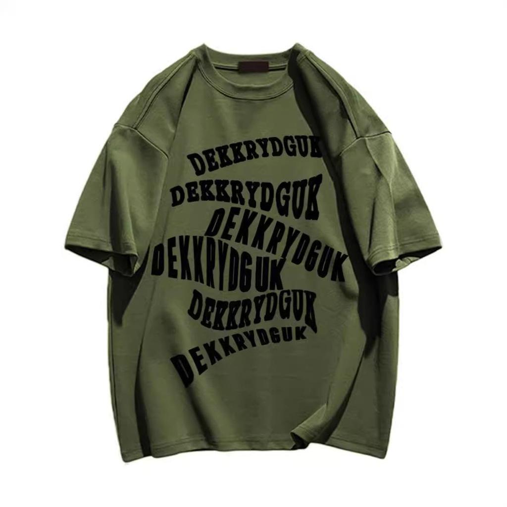 Übergröße Unisex Kreatives Buchstaben-Print Kurzarm-T-Shirt für Frauen