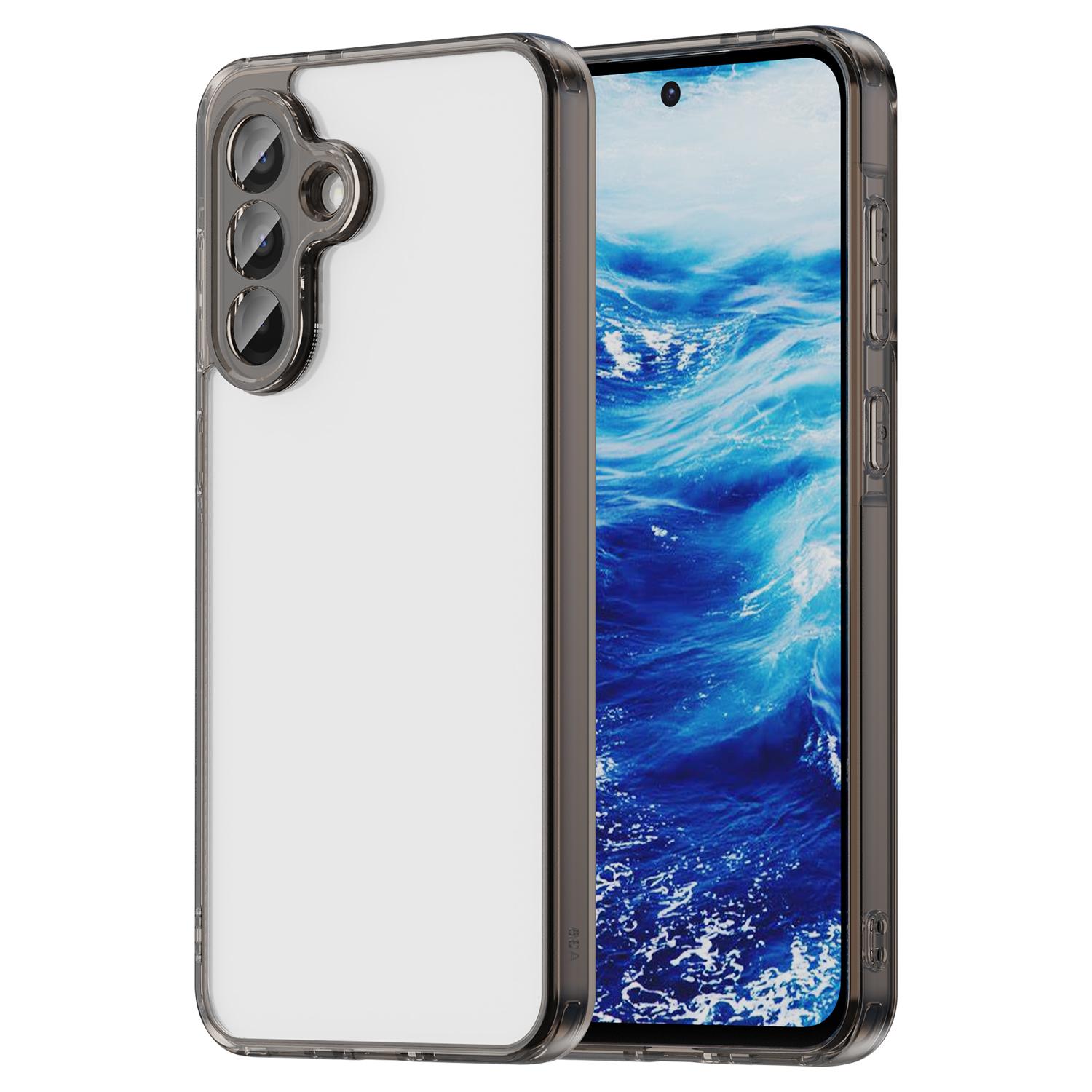 

Для Samsung Galaxy A36 5G Чохол TPU+Акрилова Задня Кришка Телефону Захист від Пожовтіння Black