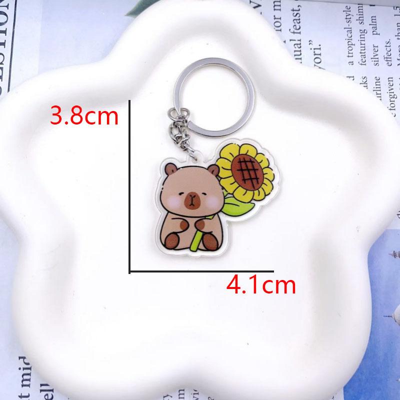Kapibala Keychain Acrylic Creative Cute Capybara Creative Small Gift Bag Accessories Can Be Wholesale Fashion Toys Anime Cartoon