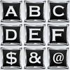 Simple Black and White Letter Print Pattern Home Bedroom Living Room Sofa Car Office Decoration Pillowcase