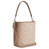 Coach City Bucket 34 Detachable Shoulder Strap Snap Closure Coated Canvas And Leather Tote Crossbody Shoulder Bag Large Women Bags CT802-SVPWH