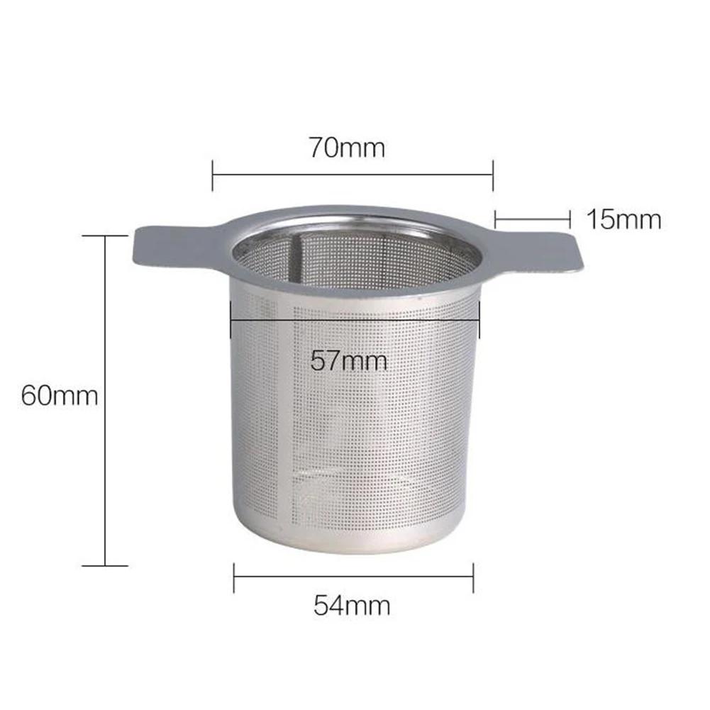 Stainless Steel Double Ear Tea Filter, Tea Filter, Tea Leakage, Spice Tea Filter, Herbal Filter with Cover, Tea Drainage