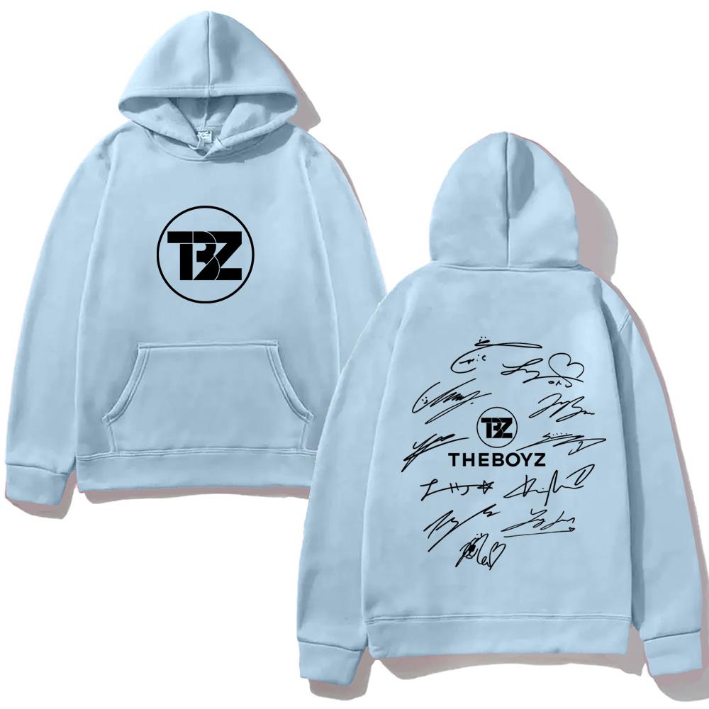 

THE BOYZ Signed Personally Hoodies Harajuku Sweatshirt with Hooded Clothing Sudaderas Korean Boy Band for Autumn/Winter Hoody XS