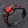 European and American black gold opal diamond-studded purple round diamond ring for men and women