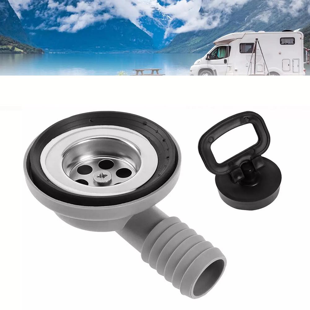 Double-Layer Filter Drain For Sink Wastewater For Boats, Caravans And RVs Drainage Pipe Joint Boat Deck Floor Drain