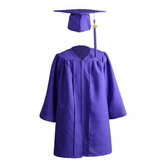 

Kindergarten Graduation Gown And Cap Set 2026 Graduation Gown with Hidden Zipper Gold Tassel Kids Elementary School Graduation Outfit 110cm фиолетовый