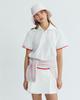 MONDAYFLOW Wide Collar Zip-Up Top_White