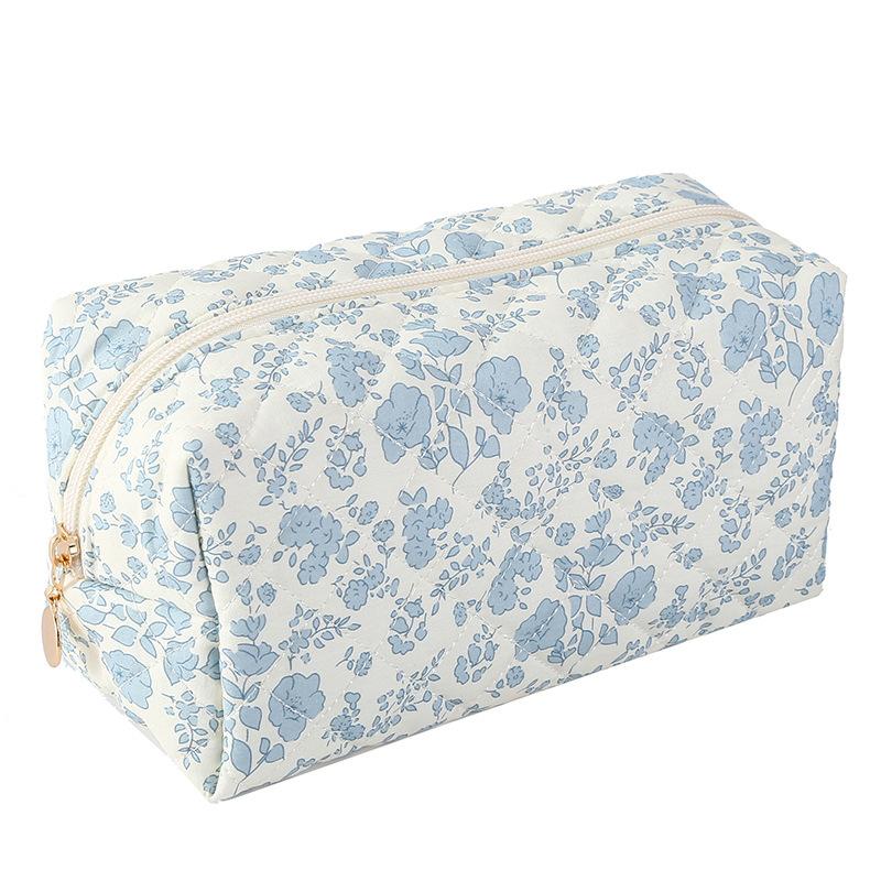 Módny štvorcový dámsky clutch taštička na make-up prenosná roztomilá dámska kozmetická toaletná taštička kabelka so zipsom s potlačou mašle