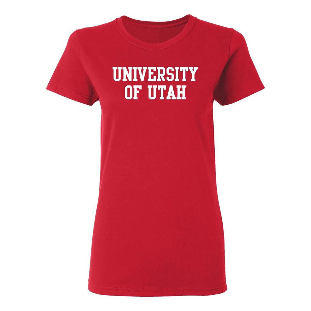 Utah Utes Basic Block Women's T-Shirt - Red