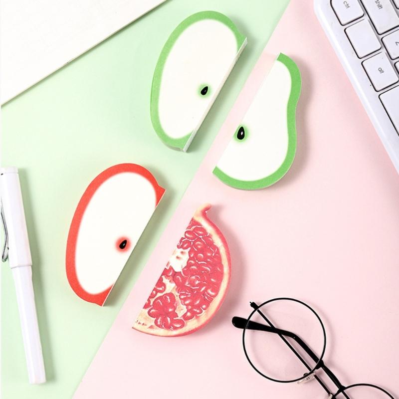 Fruit Shape Note Paper Adheive Note Paper 750Sheets Unlined Small Notepads Writing Pad Notepads for Noting Journaling
