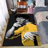 Tapete Clássico de Personagem Amarelo e Preto Adequado para uso como tapete antiderrapante de jogo para sofás de sala e quarto