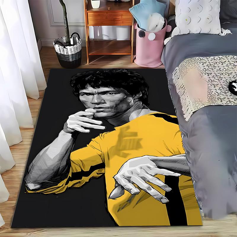 

Classic Yellow and Black Character Carpet Suitable for use as an anti-slip game mat for living room and bedroom sofas 40x60cm( 15x23in )