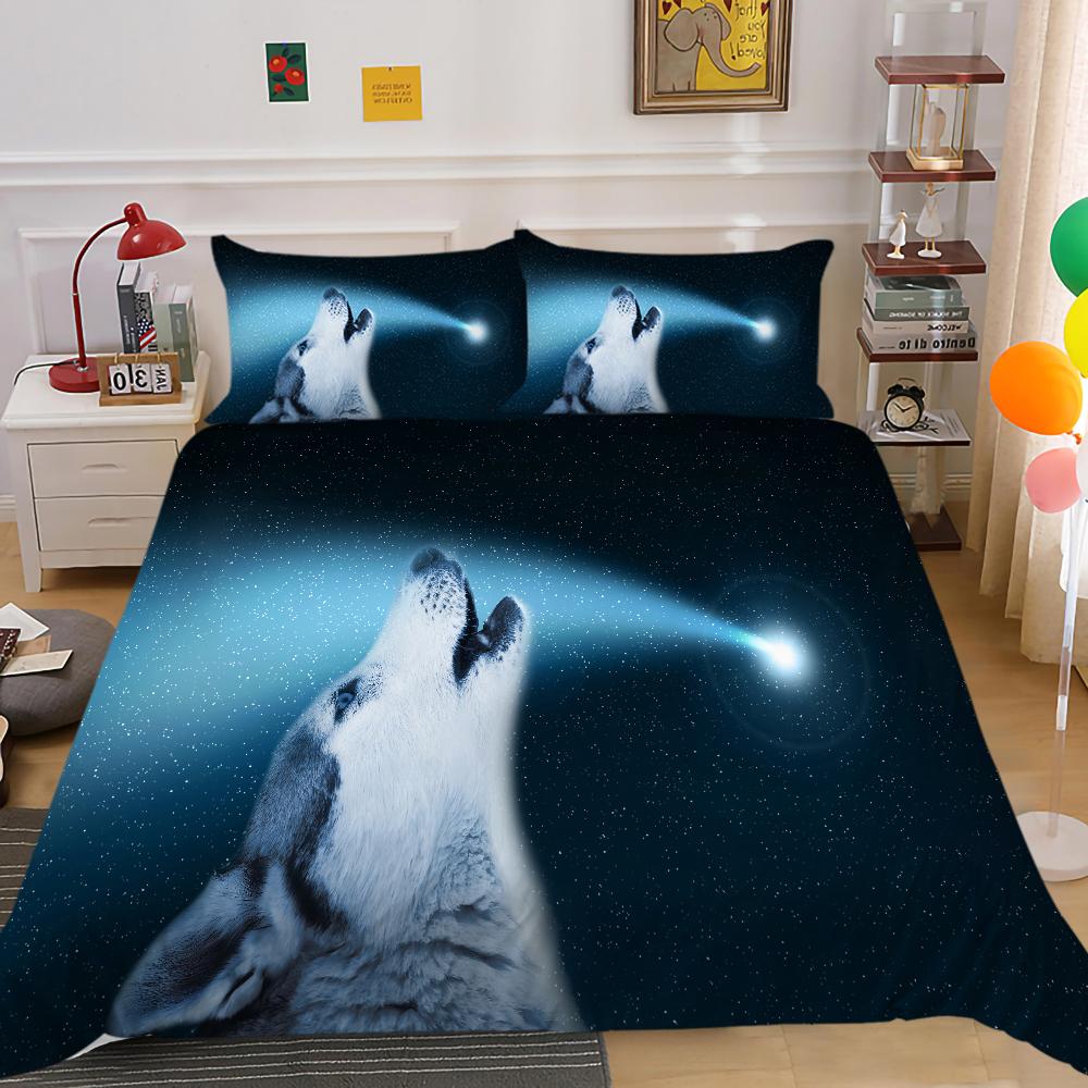 Hot Sell Duvet Cover Starry Animals Home Textiles Queen Size Bedding 3D Romatic Quilt Cover Children Adults Bedding Cover Set