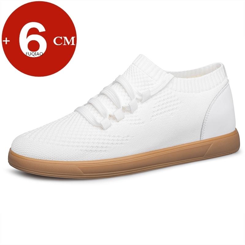 

Fashion Men s Breathable Mesh Elevator Shoes Soft Comfortable Height Increasing Sneakes 6cm Insole Heightening Sports Plus Size 38-46 46
