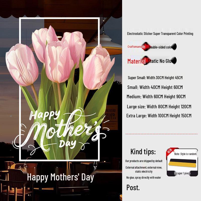 Mother's Day Decorative Sticker for Mall Jewelry Photo Spot