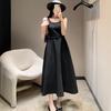 Early Spring U-neck Slim-fit Waistband Vest Dress - Simple Classic Casual Style
