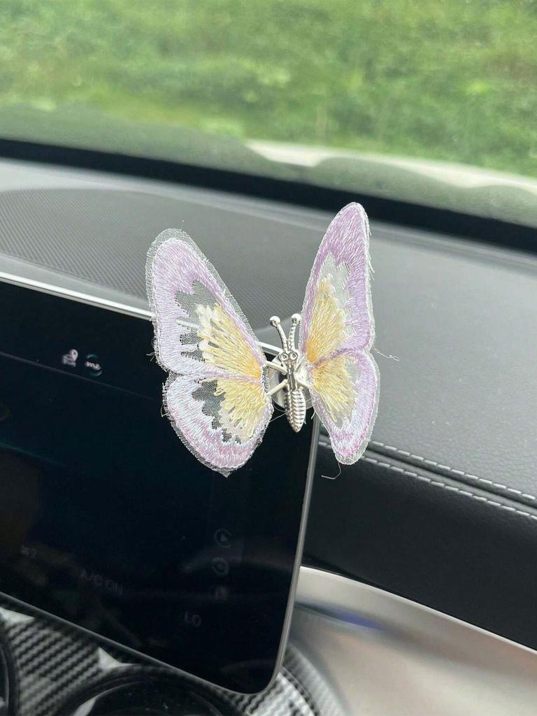 1pc Moving Butterfly Car Center Console Car Accessories Interior Decoration