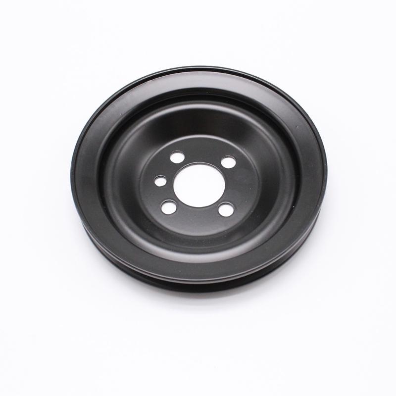Vehicle Engine Repair Pulley, Steel Crankshaft Belt Service Part with Center Opening, Mounting Holes, and Ref 111143755 for Workshop Maintenance